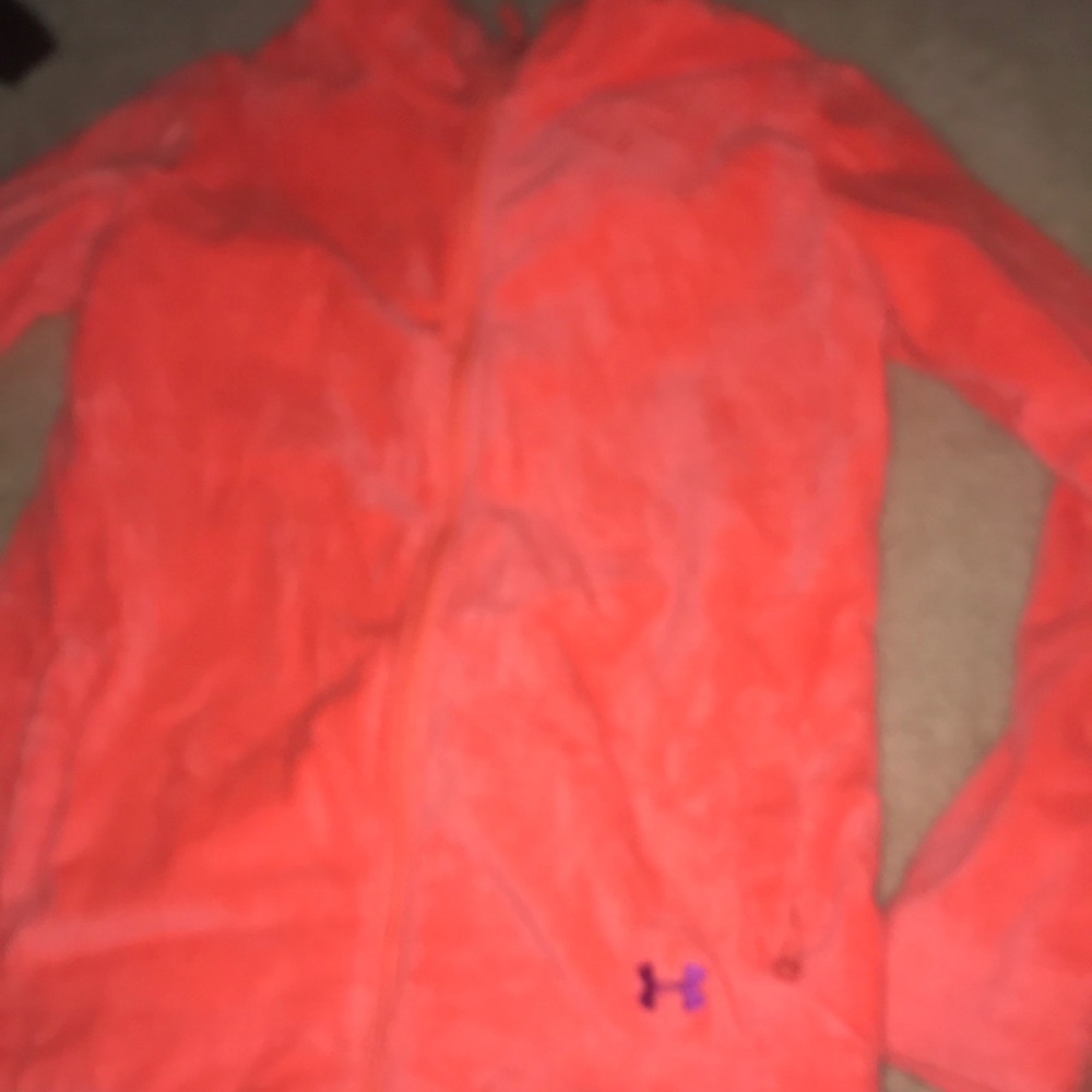 under armor hooded neon jacket